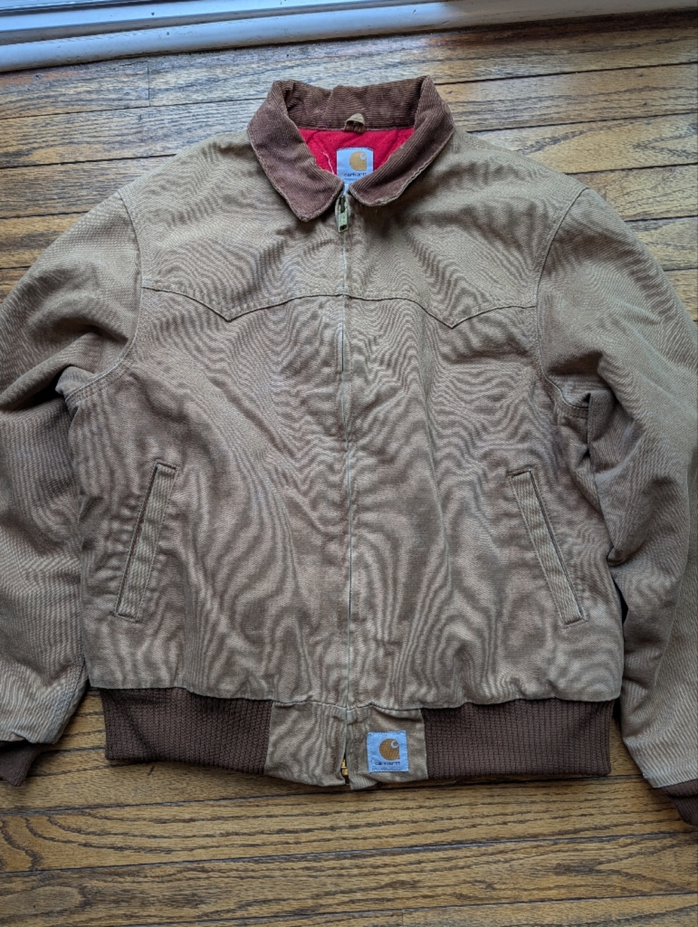 Vintage Carhartt Distressed Made In The USA Santa Fe Brown Work Jacket